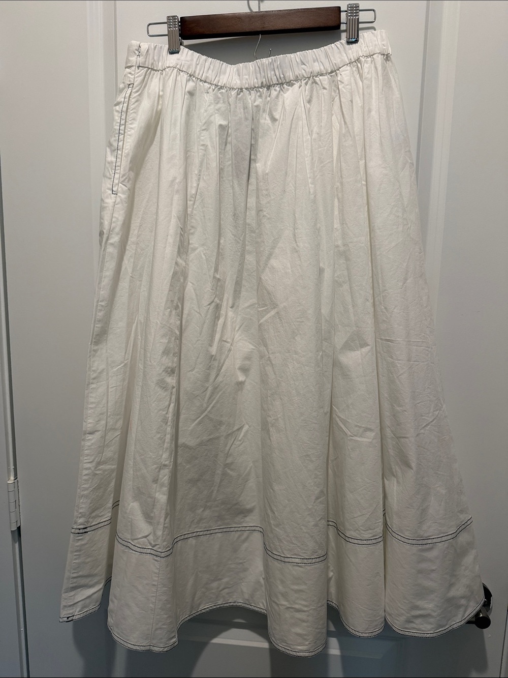 J. Crew White A-Line Midi Skirt - Picture 2 of 4